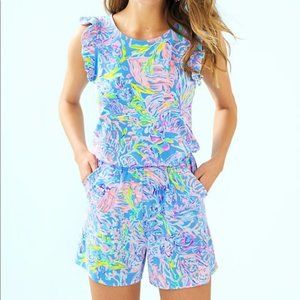 Lilly Pulitzer Patsi Romper All Together Now sz Large
